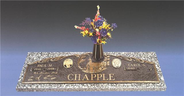 Companion Bronze Headstone with Pictures